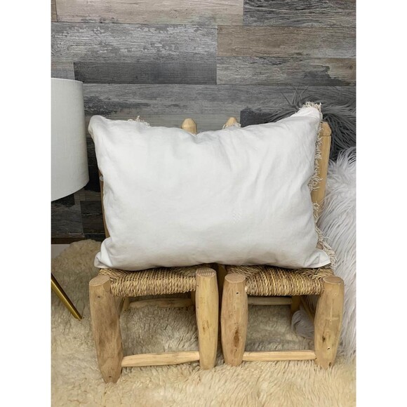 Vintage Handira Pillow Cover Moroccan Berber Wedding Blanket Cushion 03YS0049 - Picture 6 of 9